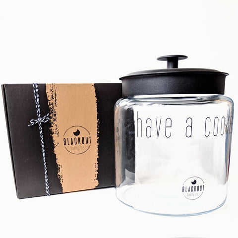 Blackout Baking Co. Cookie Jar and Large Cookie Box