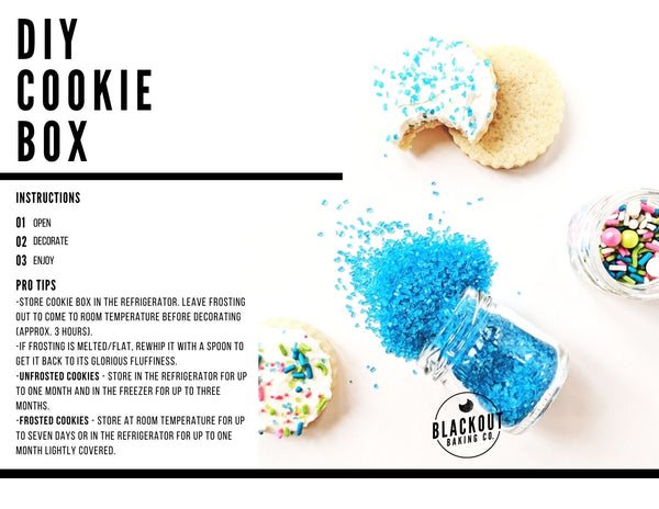 Blackout Baking Co. DIY Cookie Box Instructions